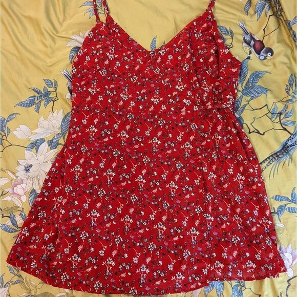 SANCTUARY red and white spaghetti strap floral wrap blouse sz 3x nwt - Picture 1 of 5